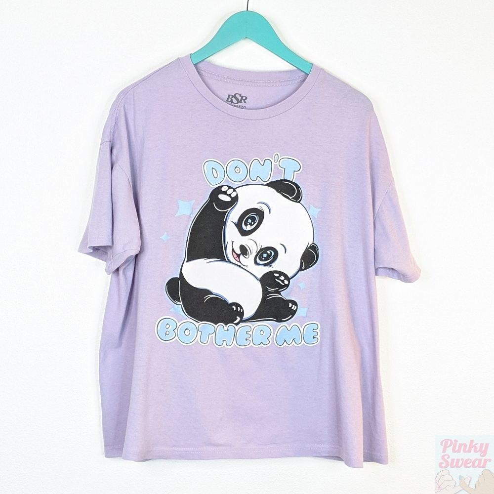 Dolls Kill Lilac Purple Panda Graphic T Shirt XL